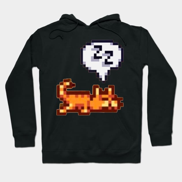 Stardew Valley Sleeping Cat (Sploot) Hoodie by r9440